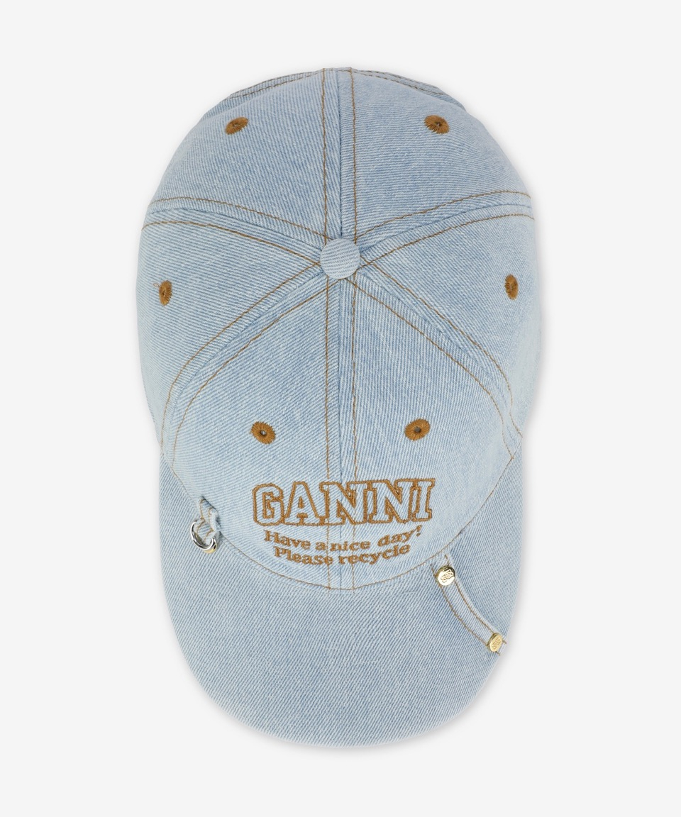 【Ganni】ロゴ ボールキャップ - ペイデッドデニム / A6563928 MUSINSA | GANNI Logo Ball Cap - Faded Denim / A6563928