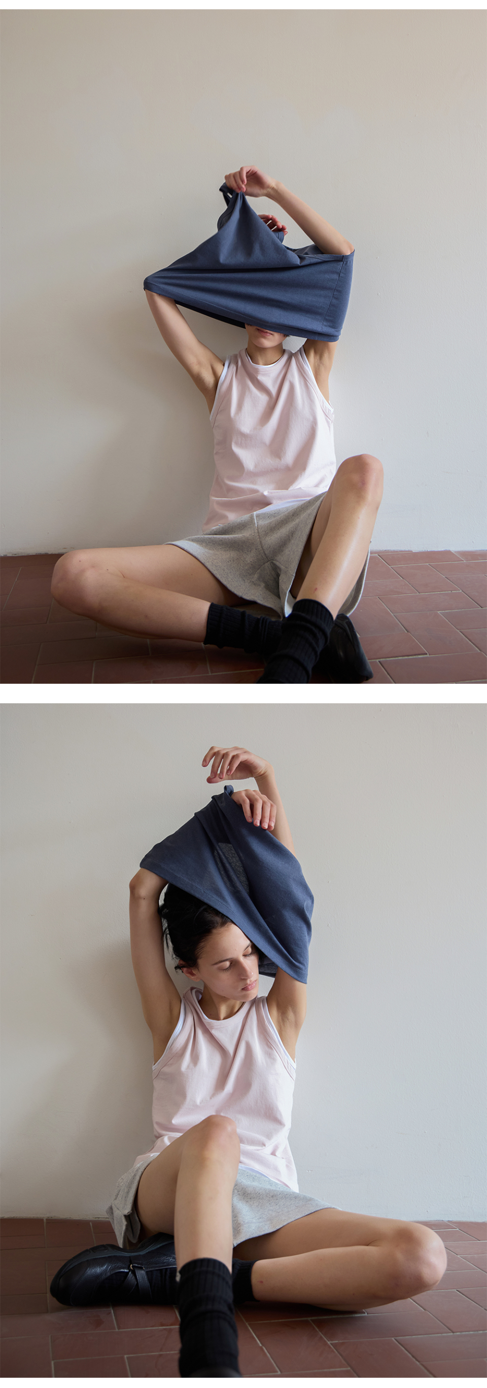 MUSINSA公式 | LEVAR Whenever Soft Sweat Shorts - Melange Grey