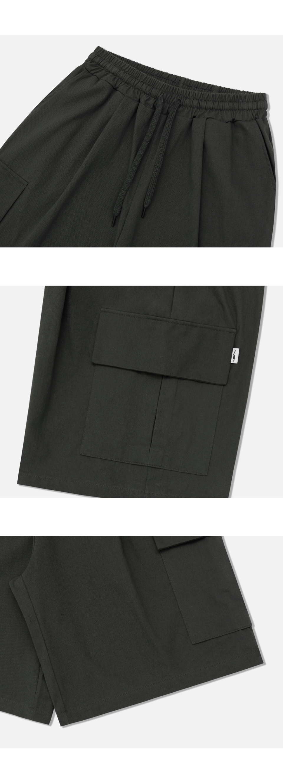 MUSINSA | PIANER [2 PACK] Bio Cotton Cargo Bermuda Pants (4