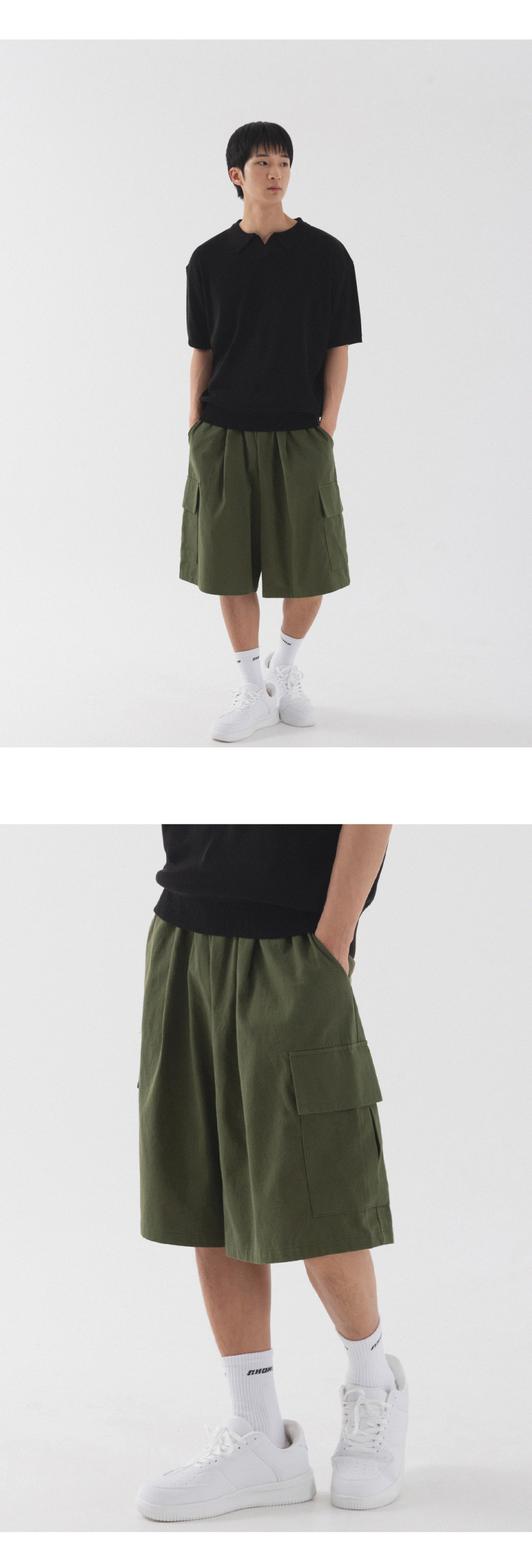 【BAON】[unisex] Platney Cotton Cargo Bermuda Pants MUSINSA | PIANER [2 PACK] Bio Cotton Cargo Bermuda Pants (4