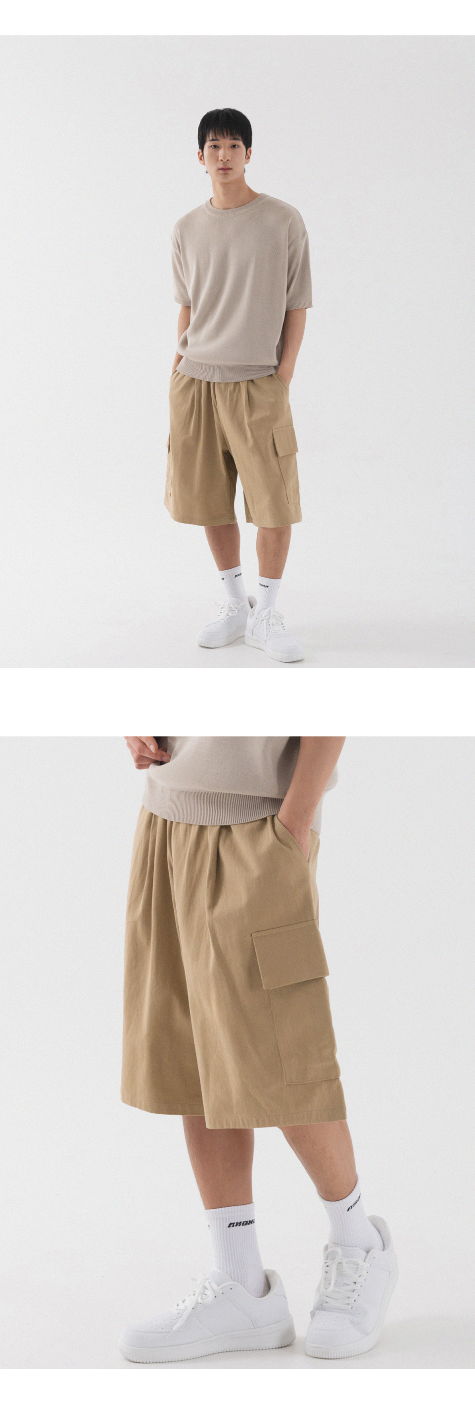【BAON】[unisex] Platney Cotton Cargo Bermuda Pants MUSINSA | PIANER [2 PACK] Bio Cotton Cargo Bermuda Pants (4
