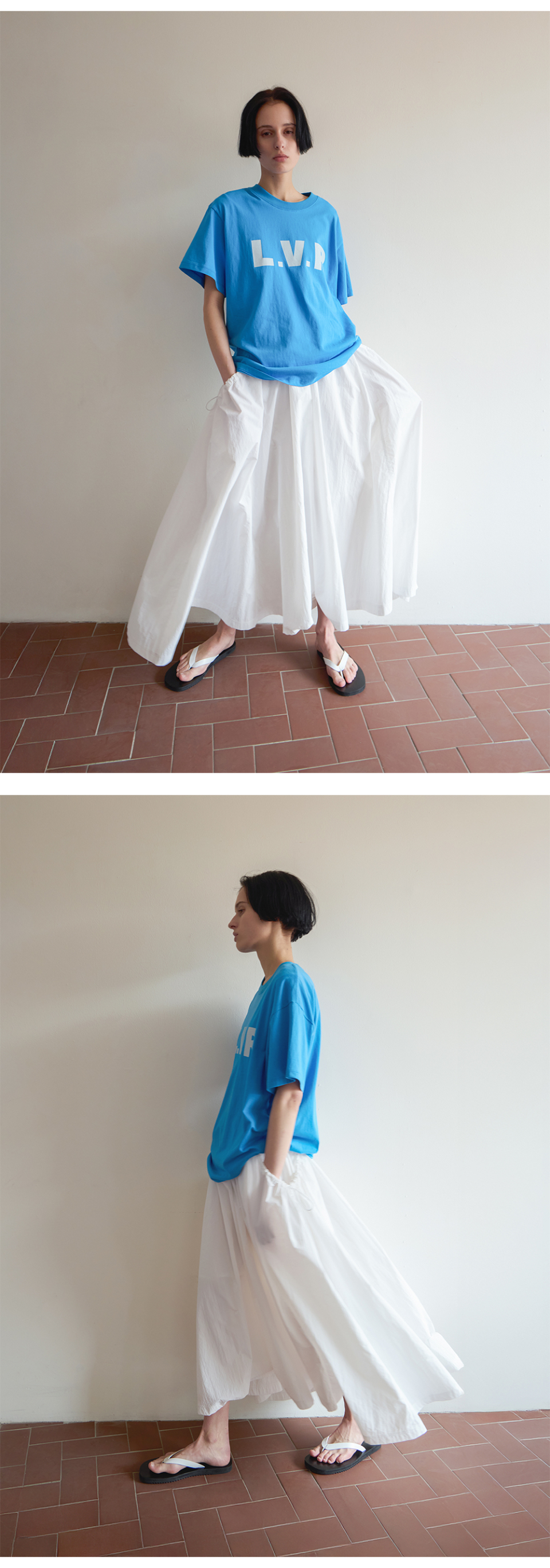 LEVAR ♥ Pocket Shirring Anorak Dress /追跡付 MUSINSA公式 | LEVAR Pocket Shirring Anorak Dress - White