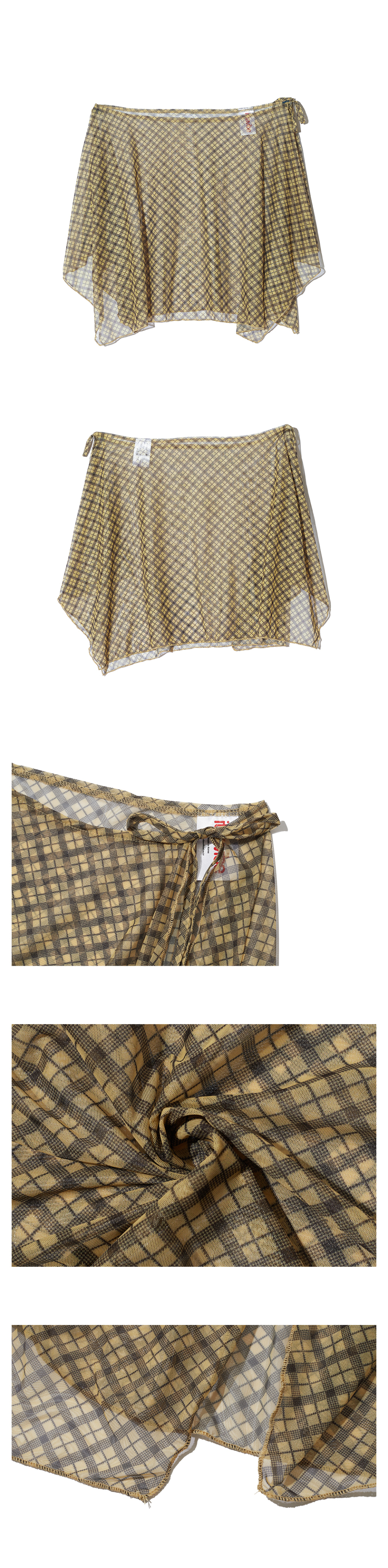 スカート ITZAVIBE SHIRT STYLE LAYERED WRAP SKIRT 5BMR0037 RED CHECK LAYERED WRAP SHORT SKIRT - ITZAVIBE | 60% - Asian