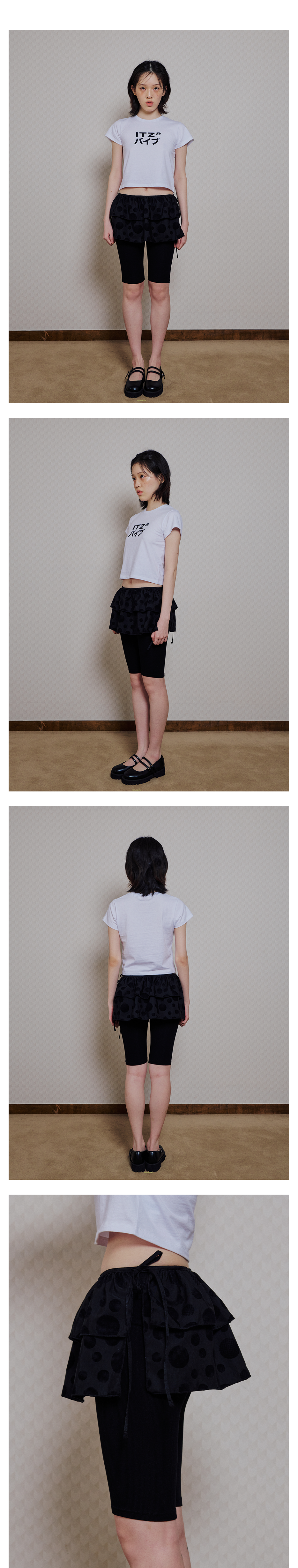 ミニスカート ITZAVIBE BLACK DOTTED LAYERED WRAP SHORT SKIRT 5BMR0045 MUSINSA | ITZAVIBE BLACK DOTTED LAYERED WRAP SHORT SKIRT