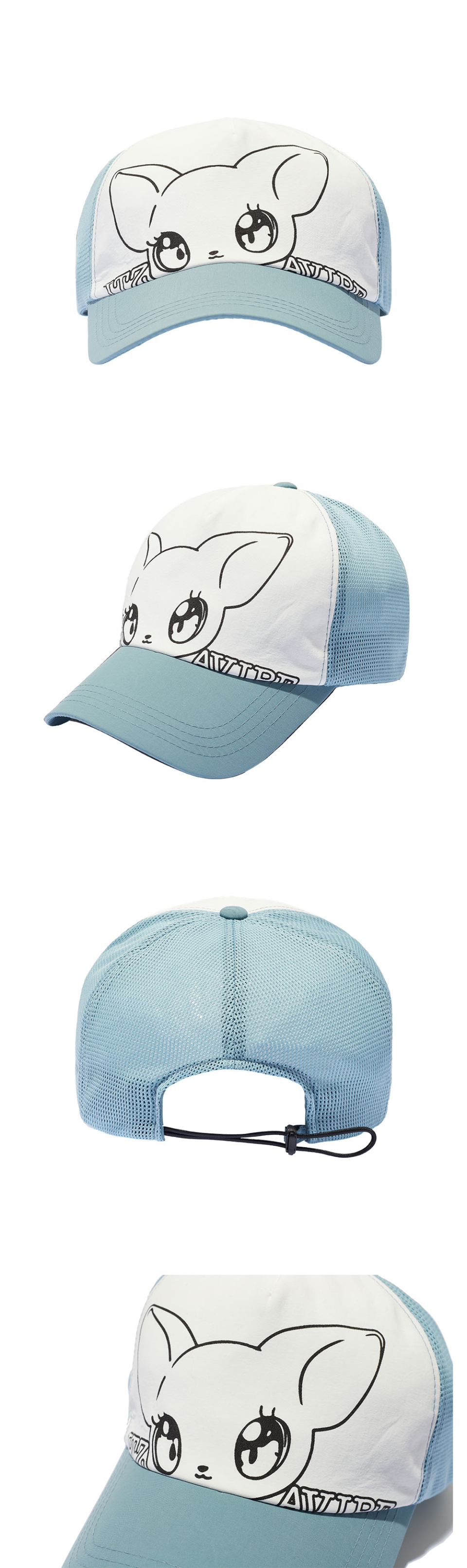 ◆ITZAVIBE◆ CAT MONSTER TRUCKER CAP SKYBLUE IBBUCA40SK MUSINSA | ITZAVIBE CAT MONSTER TRUCKER CAP - SKYBLUE