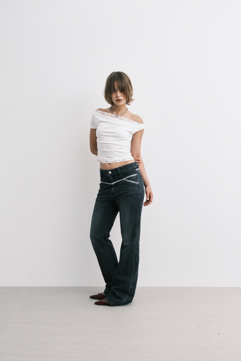 【MIDNIGHT MOVE】 lace duo t / 追跡付 MUSINSA公式 | MIDNIGHT MOVE lace duo t (white)