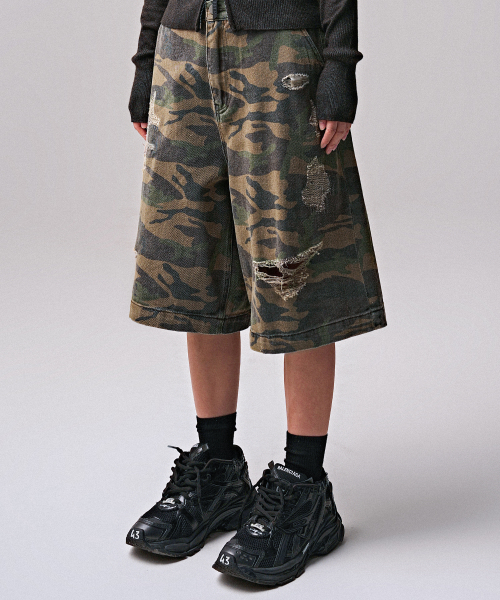 Camouflage Vintage Shorts BLACK CAMO
