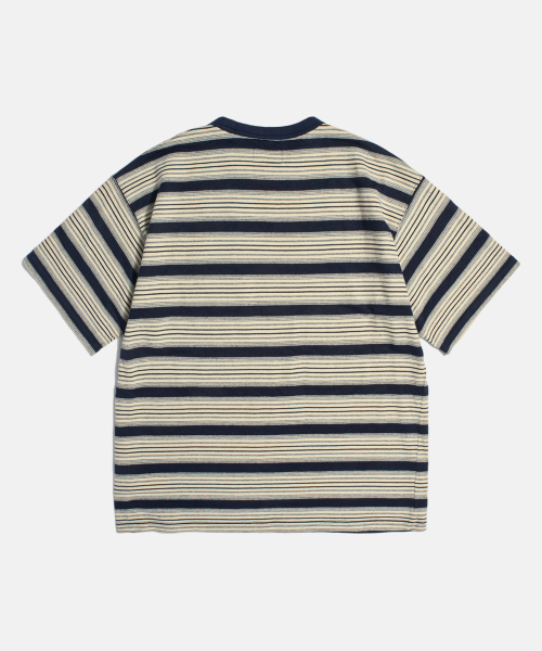 Vintage Border Pocket Tee Navy