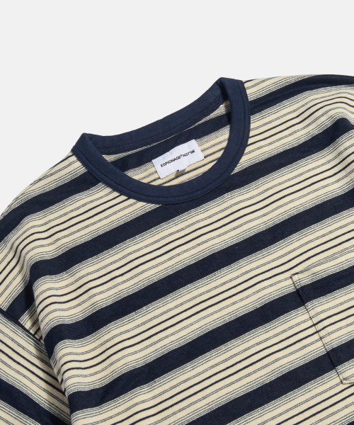 Vintage Border Pocket Tee Navy