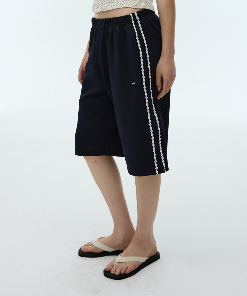 HAZE LACE TRACK SHORTS - 2 COLOR