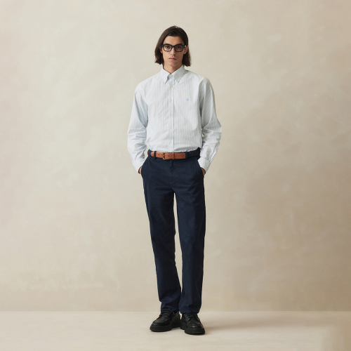 Рубашка regular fit non-iron в полоску (light blue) (BBTHMF9968L)
