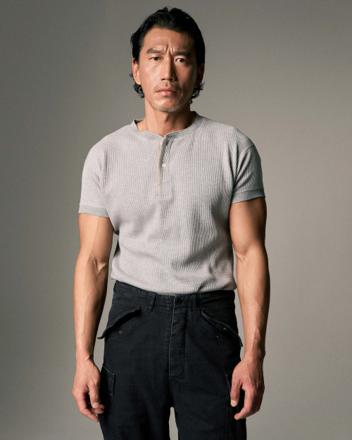 Original Thermal Knit Henley Tee / Gray