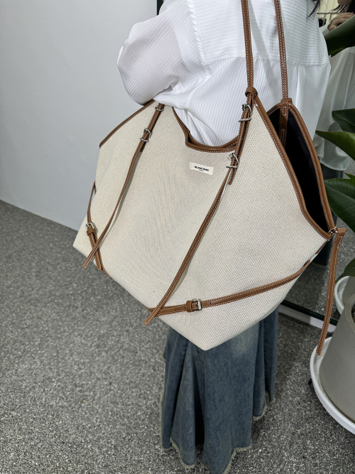 Cony Belted Big Shoulder Bag [Canvas Beige]