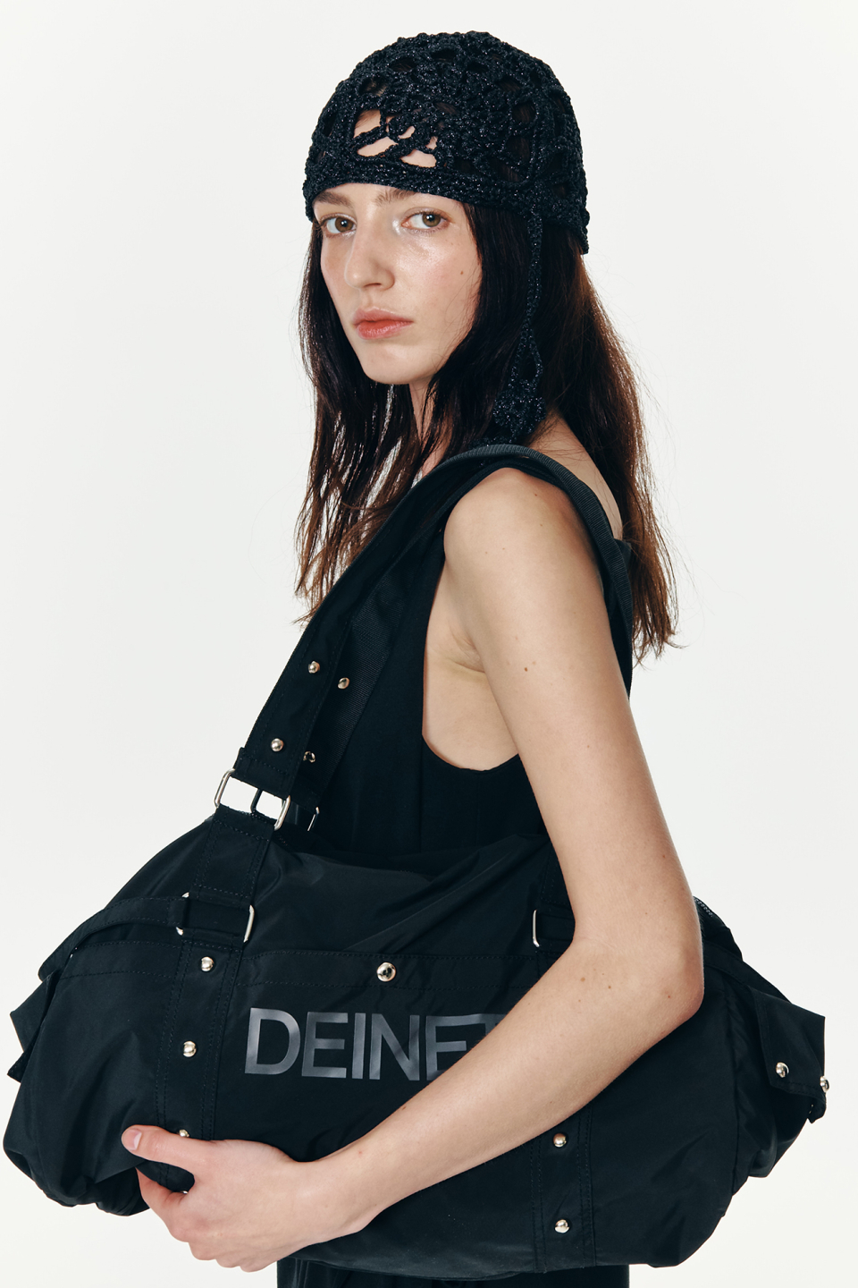 韓国商品/DEINET DEINET LOGO DUFFLE BAG 다이닛]DEINET LOGO DUFFLE BAG IN BLACK