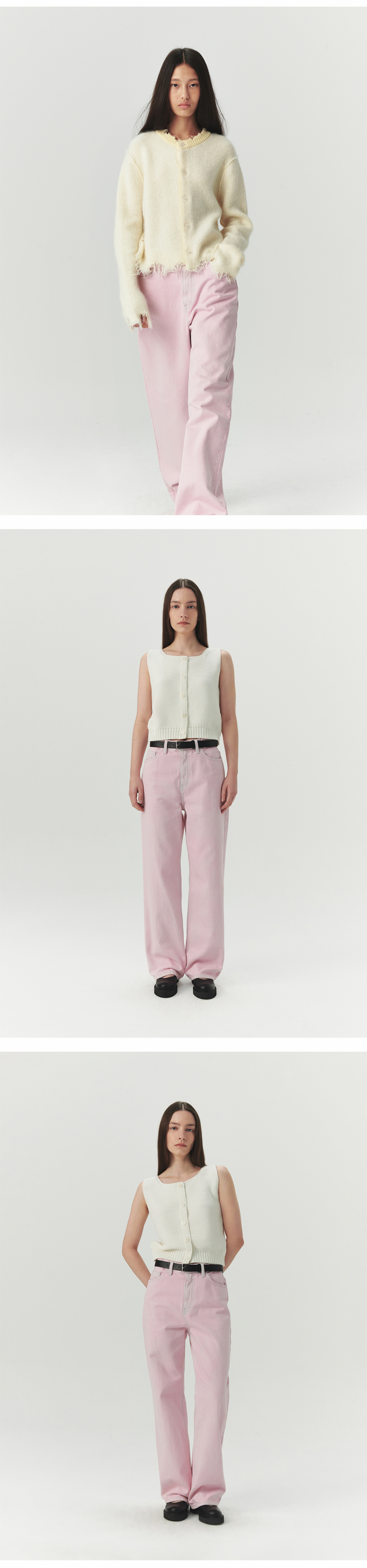 ★韓国発★Relaxed Fit Denim - Fade Pink/LEVAR MUSINSA | LEVAR Relaxed Fit Denim - Fade Pink
