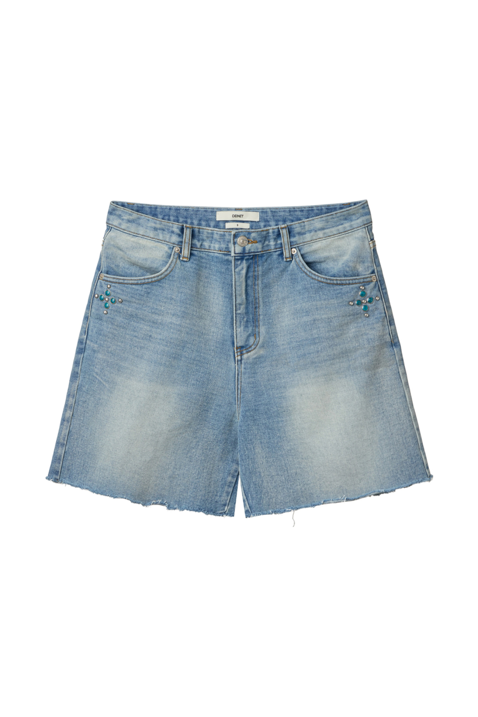 miyuqueen314様リクエスト商品 DEINET BACK POCKET POINT DENIM BACK POCKET POINT DENIM SHORTS IN BLUE - 감도 깊은 취향