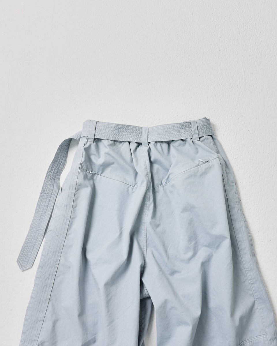 MUSINSA | 999HUMANITY Belted Bermuda Dying Pants (Sky)