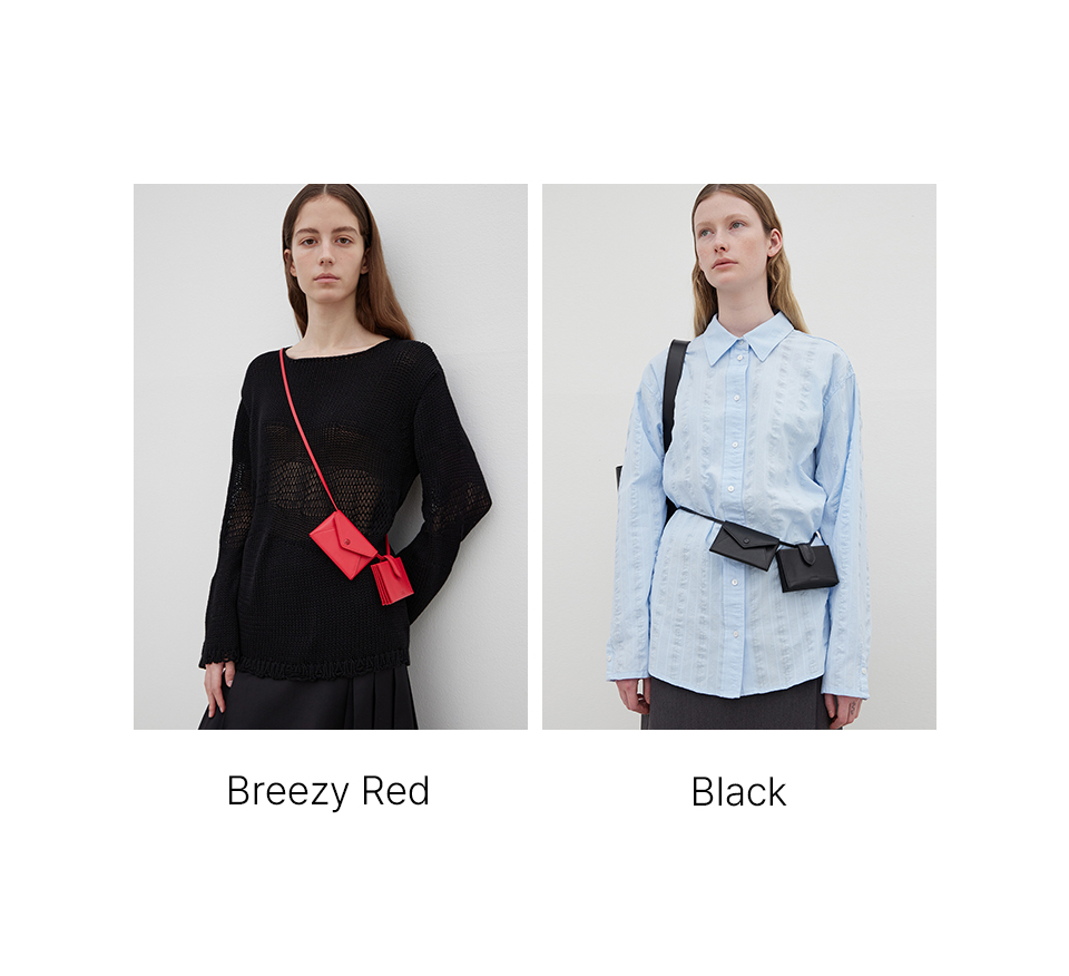 LEVAR ♥ Mini Wallet Leather Belt Bag/追跡付 MUSINSA公式 | LEVAR Mini Wallet Leather Belt Bag - Black