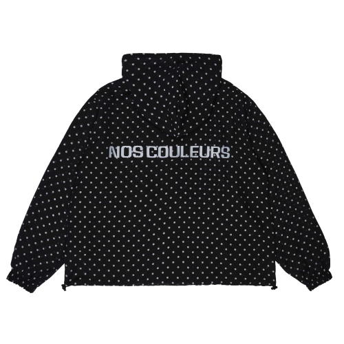 POLKA-DOT SHELL JACKET BLACK