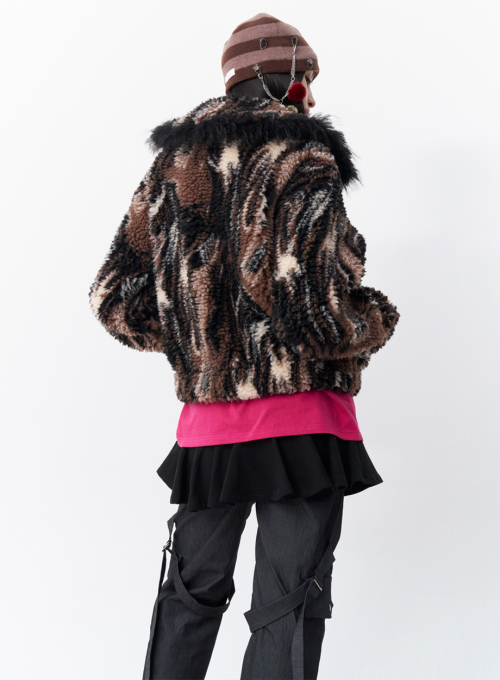 Flaming guitar jumper Brown