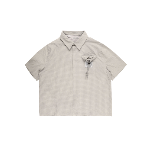 PACKABLE SEERSUCKER HALF SHIRTS IVORY