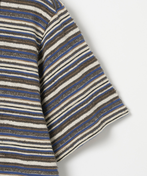 Irregular Half Collar Knit [Mid Blue]