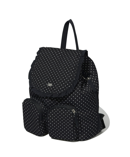 CLOVER HEART DOT PADED FRILL BACKPACK