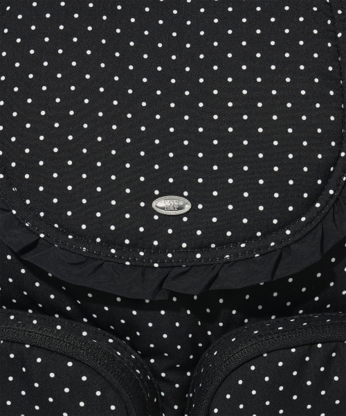 CLOVER HEART DOT PADED FRILL BACKPACK