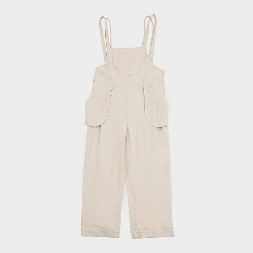 LS_Pleated short sleeves and overall set_2color
