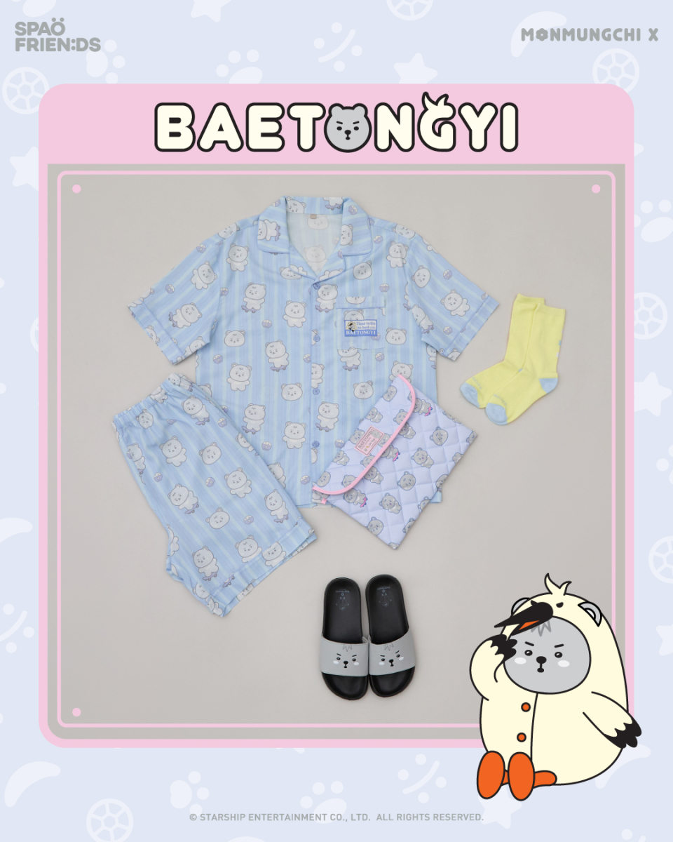MONMUNGCHI X SPAO] PAJAMA (BLUE_BAETONGYI)