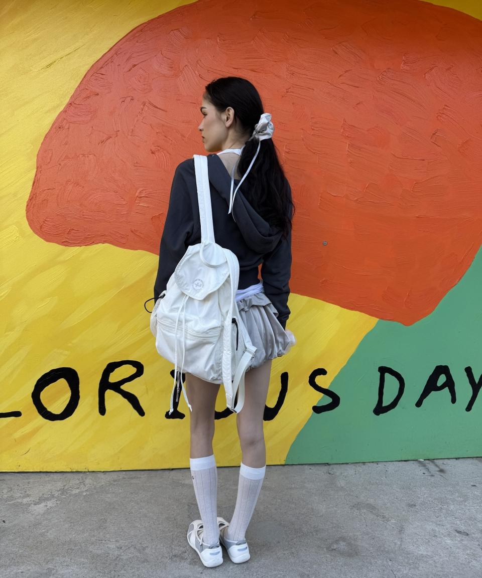 MUSINSA | OTZ String Backpack Ivory FLOTFA1B07