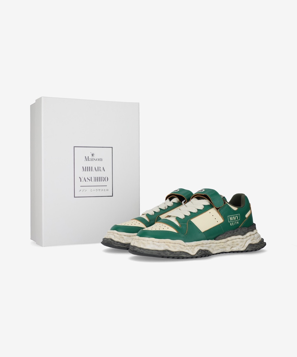 MUSINSA | MAISON MIHARA YASUHIRO KISS SNEAKERS - GREEN:WHITE