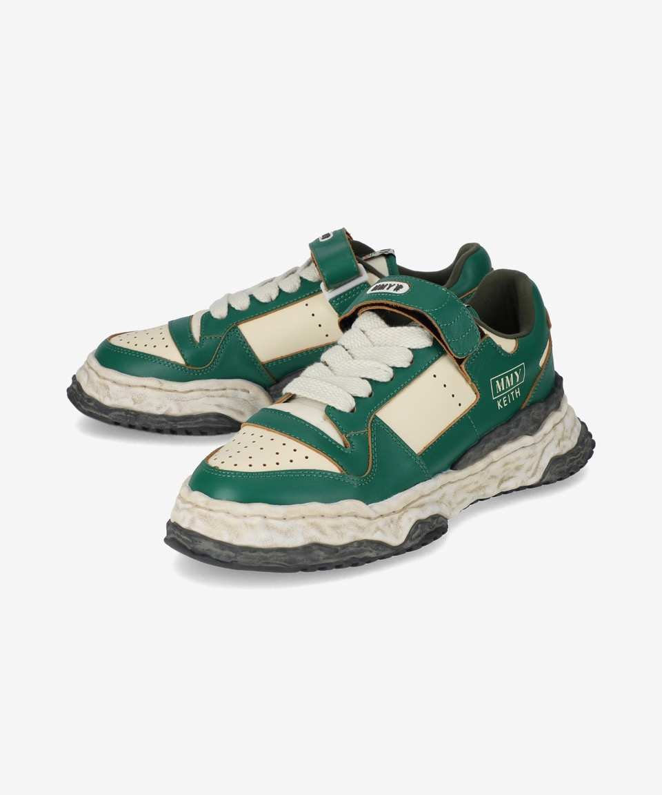 MUSINSA | MAISON MIHARA YASUHIRO KISS SNEAKERS - GREEN:WHITE