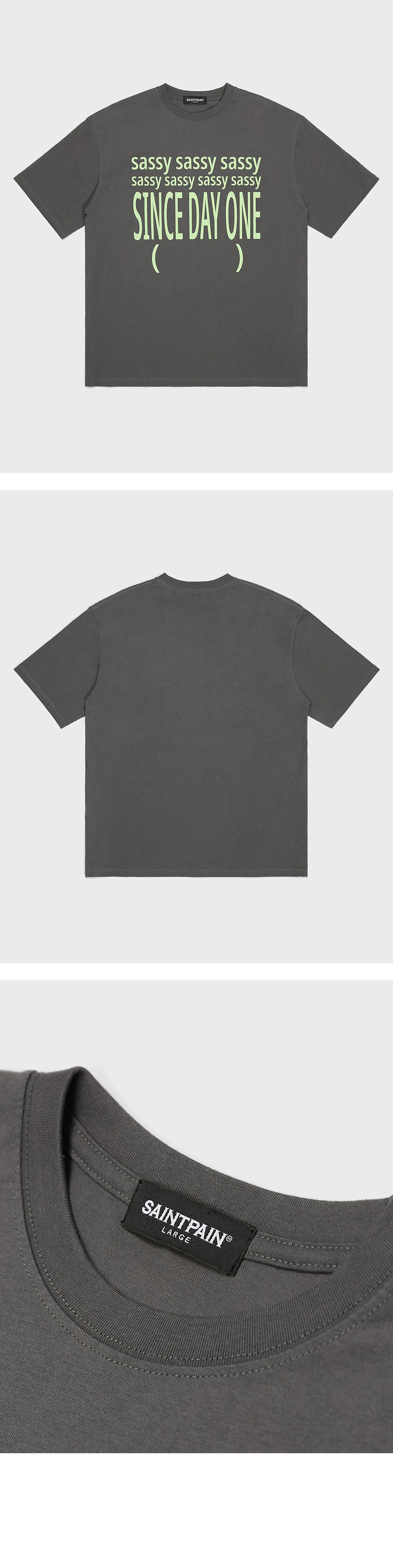日本未入荷SAINTPAINのSP Cisse Short Sleeve T-shirt 全3色 MUSINSA公式 | SAINTPAIN SP Cissé Short Sleeve T-shirt Charcoal