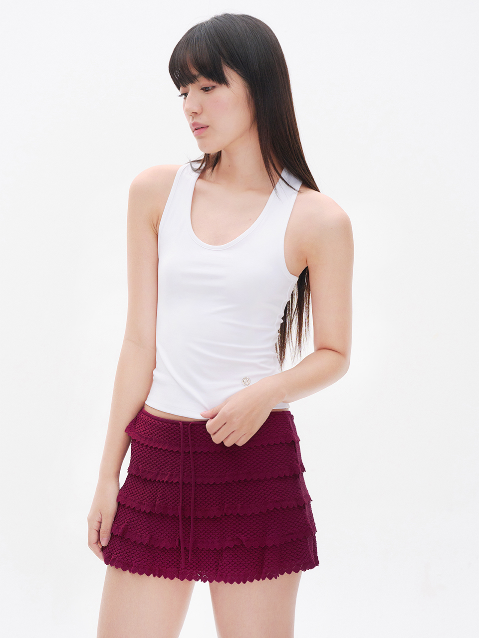 スカート [YOUHEE] BASIC SHIRRING KNIT SKIRT WINE MUSINSA | YOUHEE BASIC SHIRRING KNIT SKIRT WINE