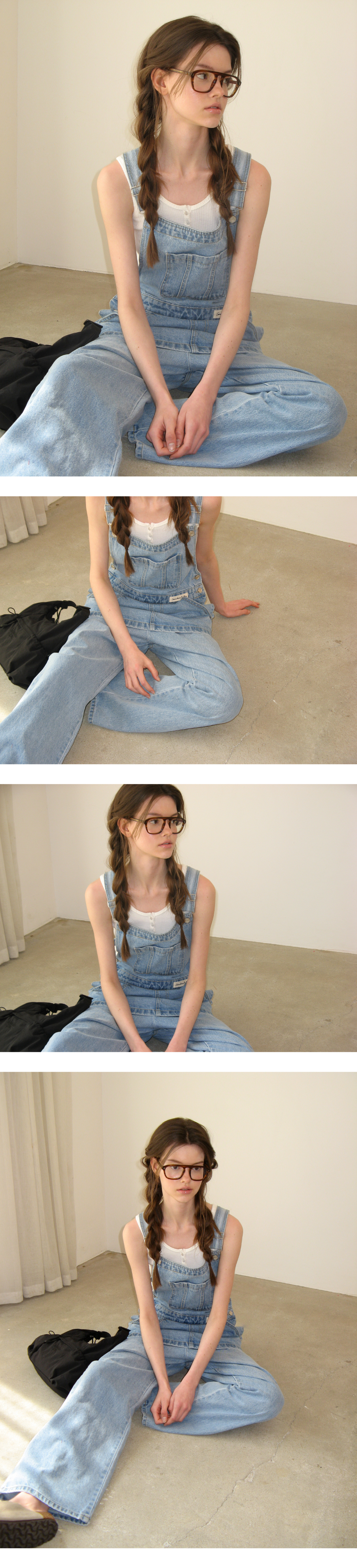 【SOMEWHEREBUTTER】Combi Denim Overall - Middle Blue MUSINSA公式 | SOMEWHEREBUTTER Combi Denim Overall - Middle Blue