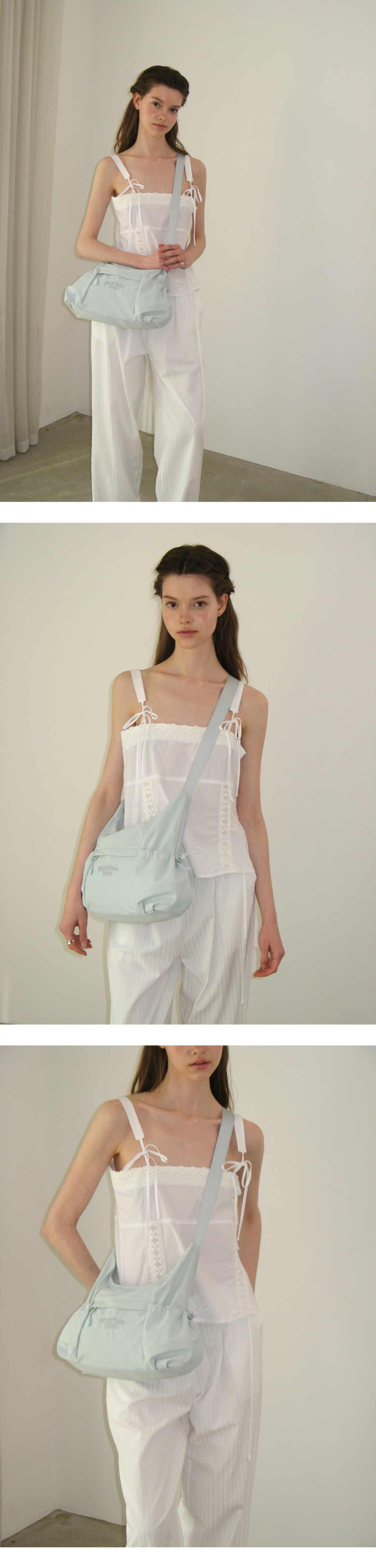 MUSINSA公式 | SOMEWHEREBUTTER PP String Cross Bag - 3Color