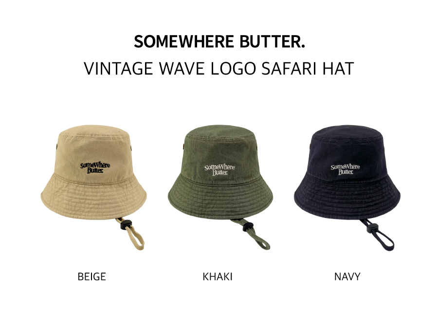 [SOMEWHERE BUTTER]★25SS★Vintage Wave Logo Safari Hat MUSINSA | SOMEWHEREBUTTER Vintage Wave Logo Safari Hat - 3Color