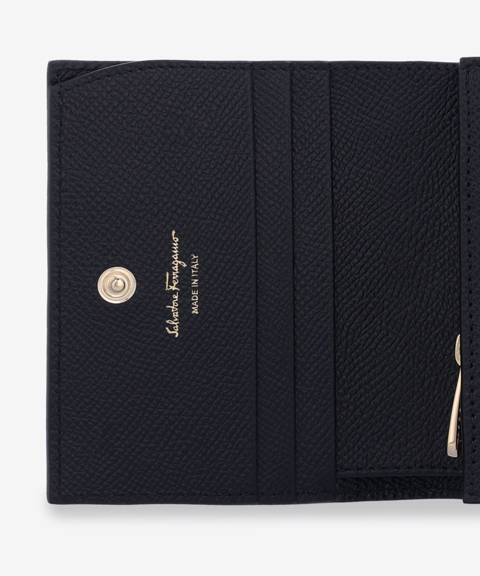 MUSINSA | SALVATORE FERRAGAMO Bara Coin Card Holder - Black