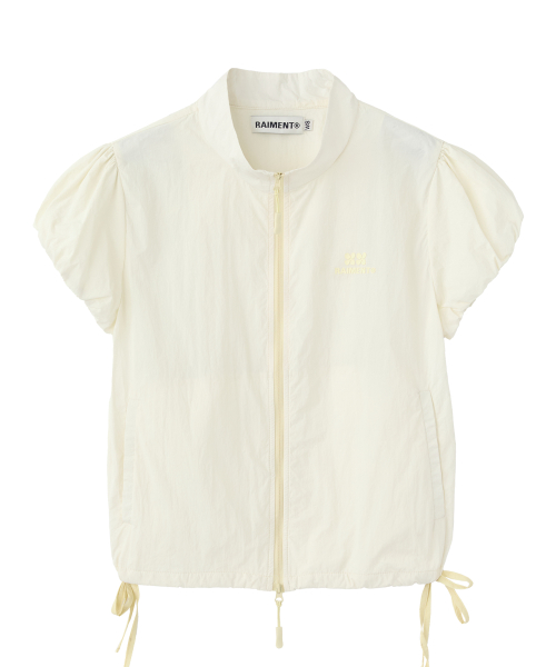 (W) Womens Pumpkin Balloon Lightweight Nylon Windbreaker_IVORY