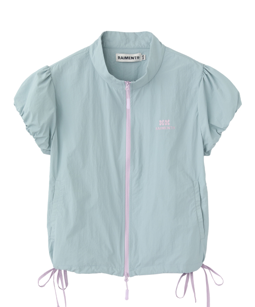 (W) Womens Pumpkin Balloon Lightweight Nylon Windbreaker_SKY BLUE
