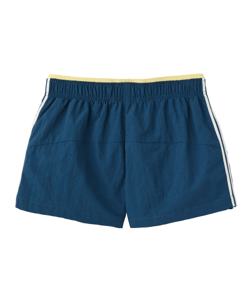 Женские слоёные нейлоновые трек-шорты - Navy