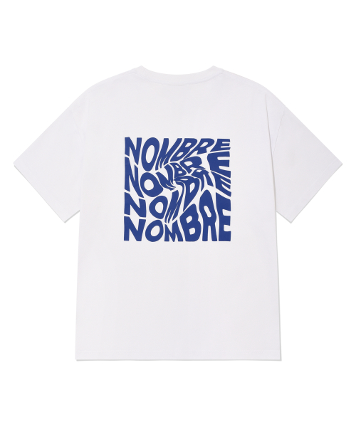 Blue Logo Overfit Short Sleeve Tee [White]