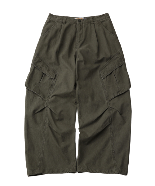 Washed cargo pants_Khaki