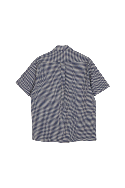 Mini Label Check Half Shirt - Blue