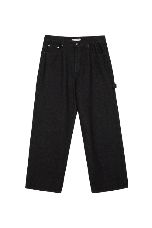 Non-Fade Carpenter Denim Pants - Black