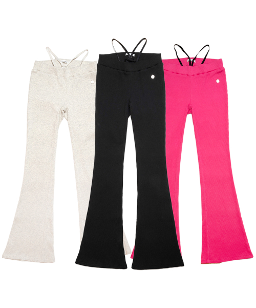 Luna slimfit low rise pants pink