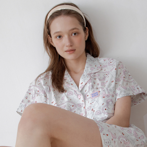 Пижама girls dream summer из плотного хлопка 80s с кантом