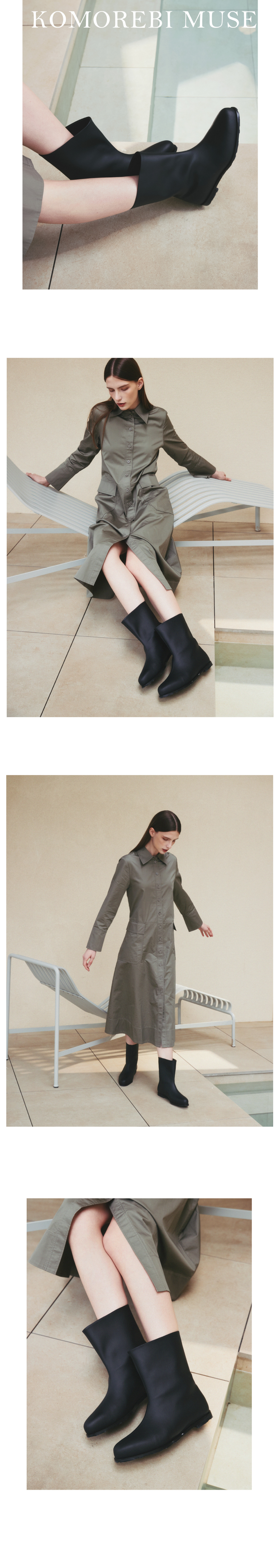 ★komorebi museum★ [Rain Boots/3Color] Hybrid Long Rain Boo MUSINSA | KOMOREBI MUSEUM KM077 Hybrid Long Rain Bootsㅣ3Colors