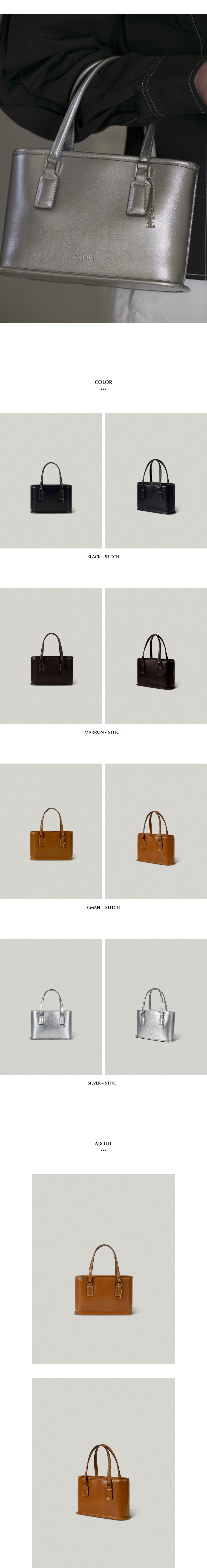 MUSINSA公式 | FOLNUA MINI BOROUGH BAG - STITCH [4COLOR]